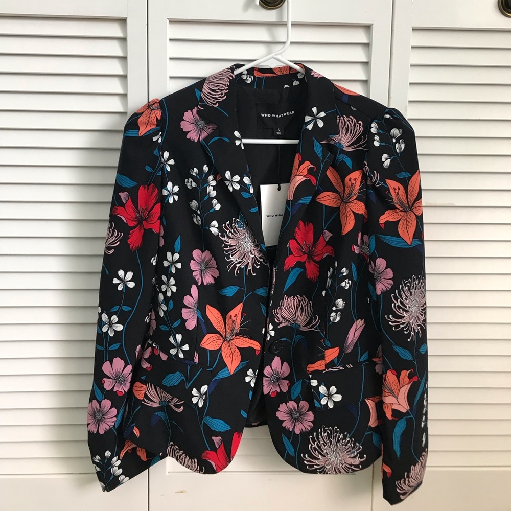 NWT Who What Wear Floral Printed Blazer | Size S